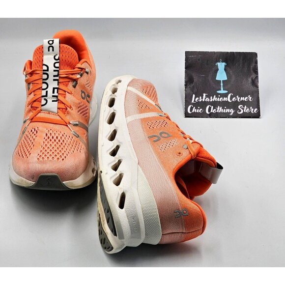 On Cloud Men's Orange Cloudsurfer Lightweight Running Shoes Mesh Upper Sz 8 2903 - Picture 11 of 16